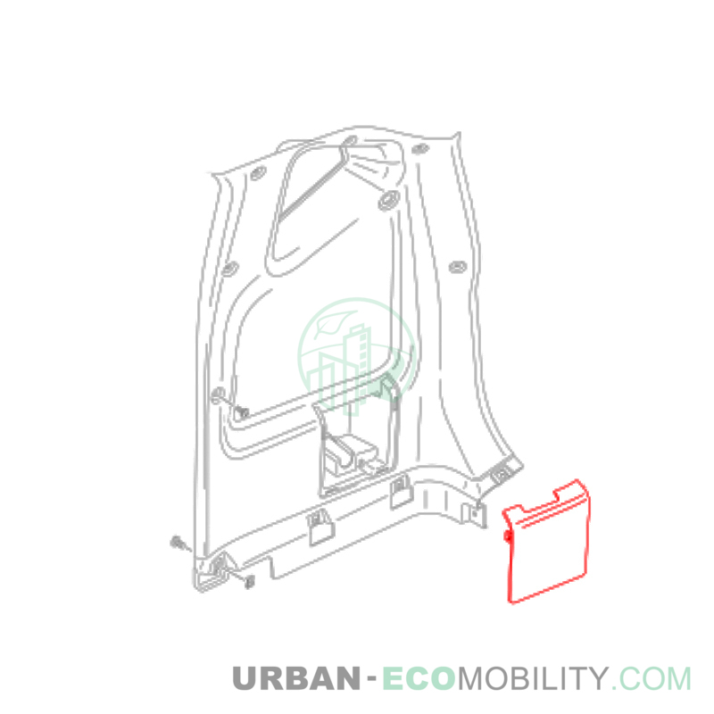 Right rear belt cover - SILENCE