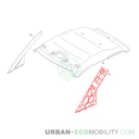 Cache intérieur montant de pare-brise gauche - SILENCE