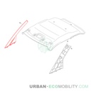 Right windshield pillar interior cover - SILENCE