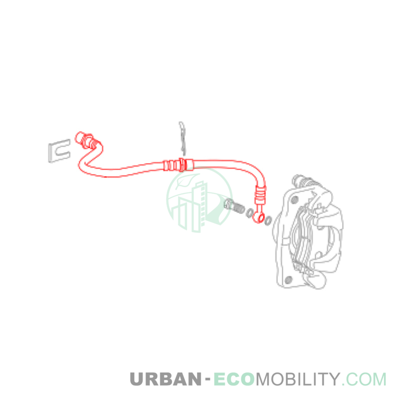 Front left brake hose - SILENCE