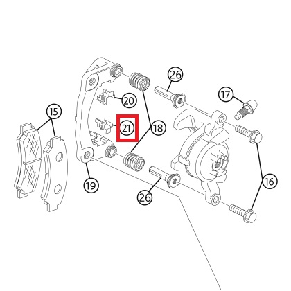 Brake pad clip 1 - SILENCE