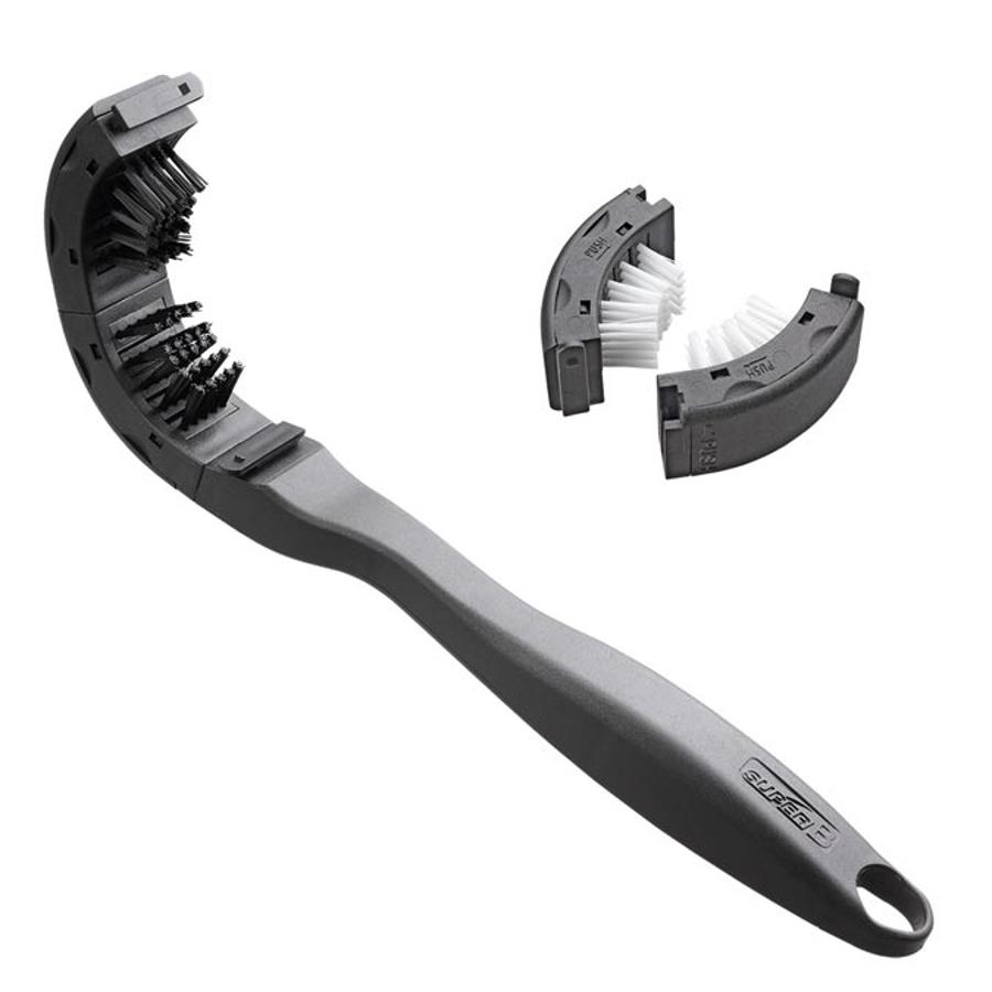 Brush for cleaning cassette, chain and tire - SUPER B