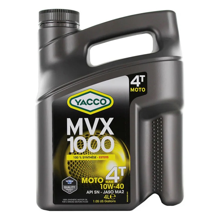 Oil for 4-stroke engine MVX 1000 4T 10W40, 4 liters - YACCO