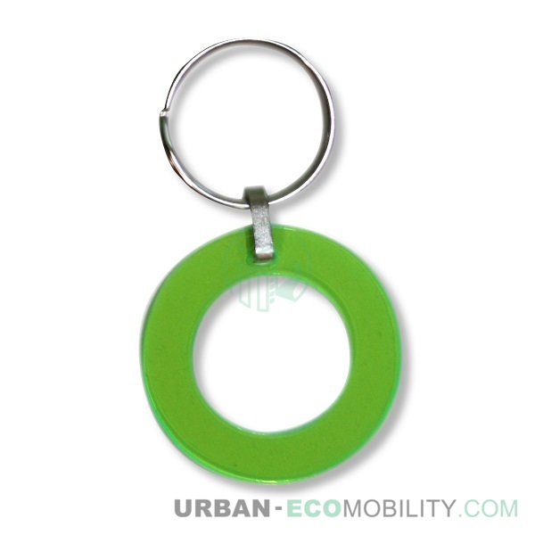 Green SILENCE ring key ring - SILENCE