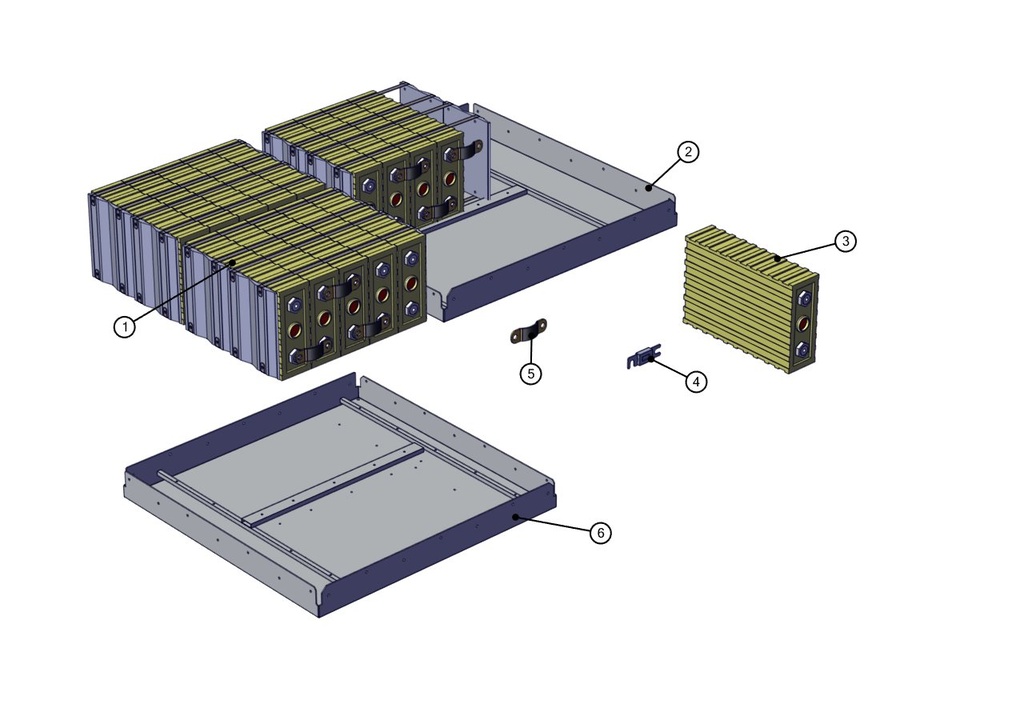 Groupe complet batteries lithium 60K - TAZZARI