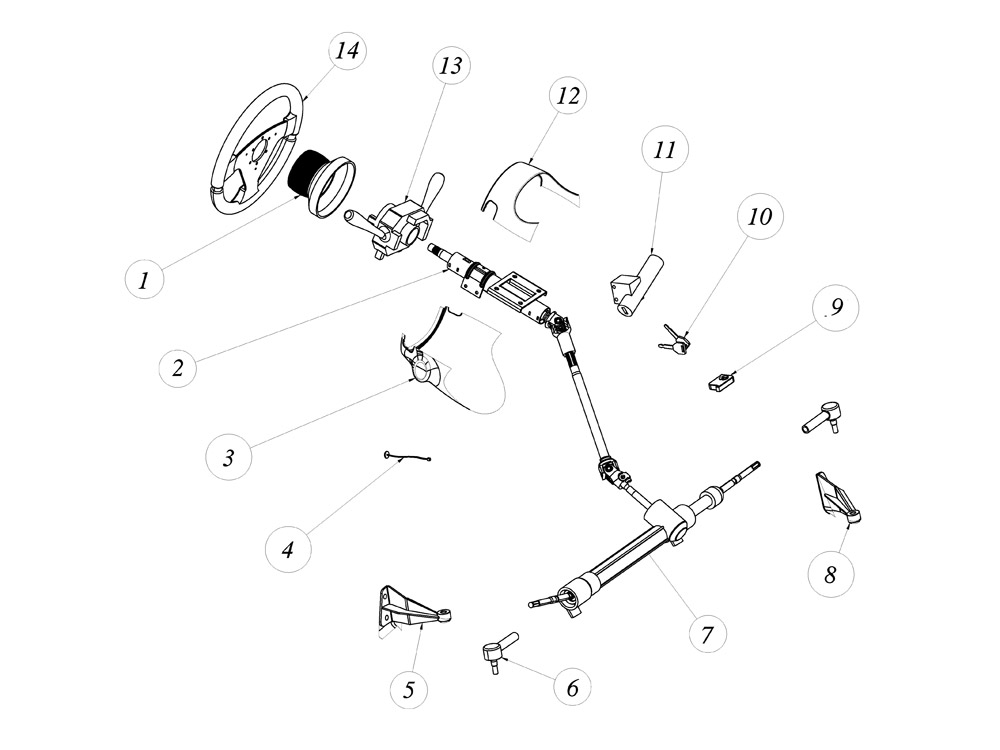 Lower shell under the steering wheel - TAZZARI