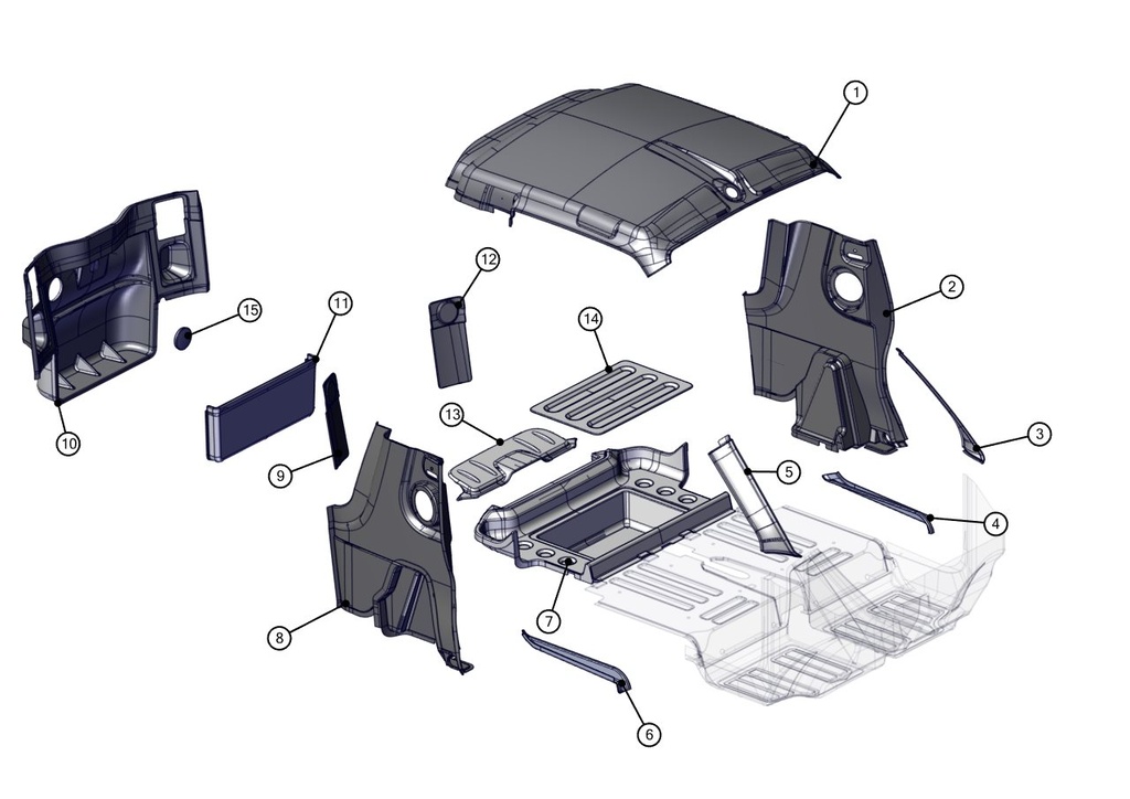 Rear trunk lining - TAZZARI