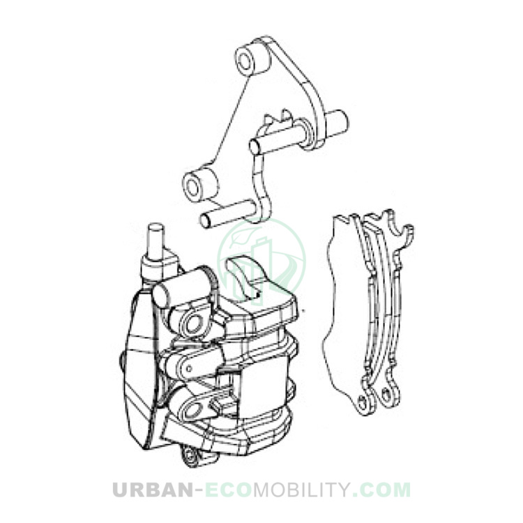 Front brake caliper and bracket - SILENCE
