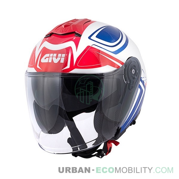 helmet X.22 Planet Hyper White / Blue / Red - GIVI