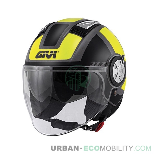 helmet 11.1 Air Jet-R Class Matt Titanium / Black / Yellow - GIVI