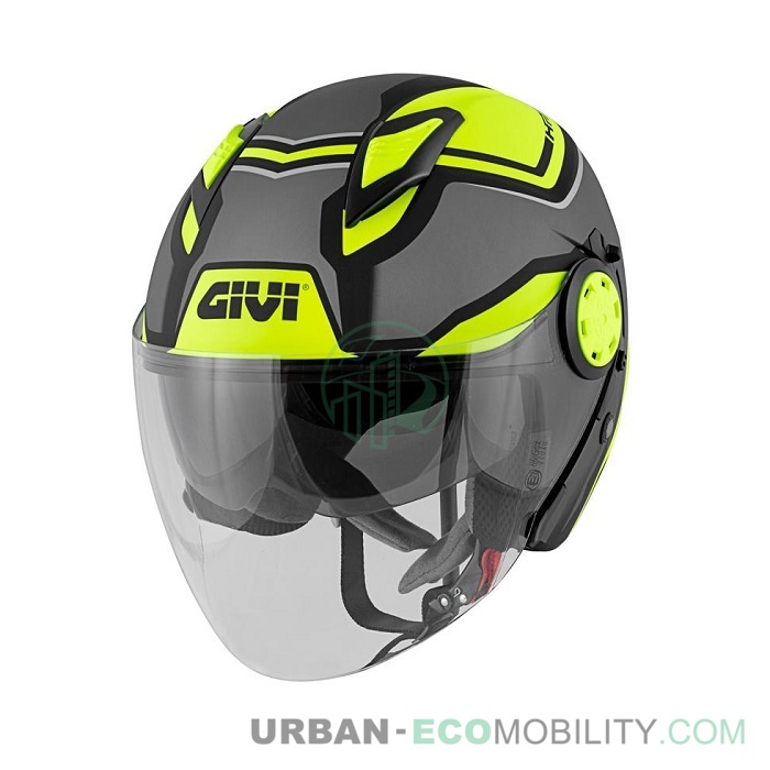 Casque 12.3 Stratos Shade Titanium Mat / Noir / Jaune - GIVI