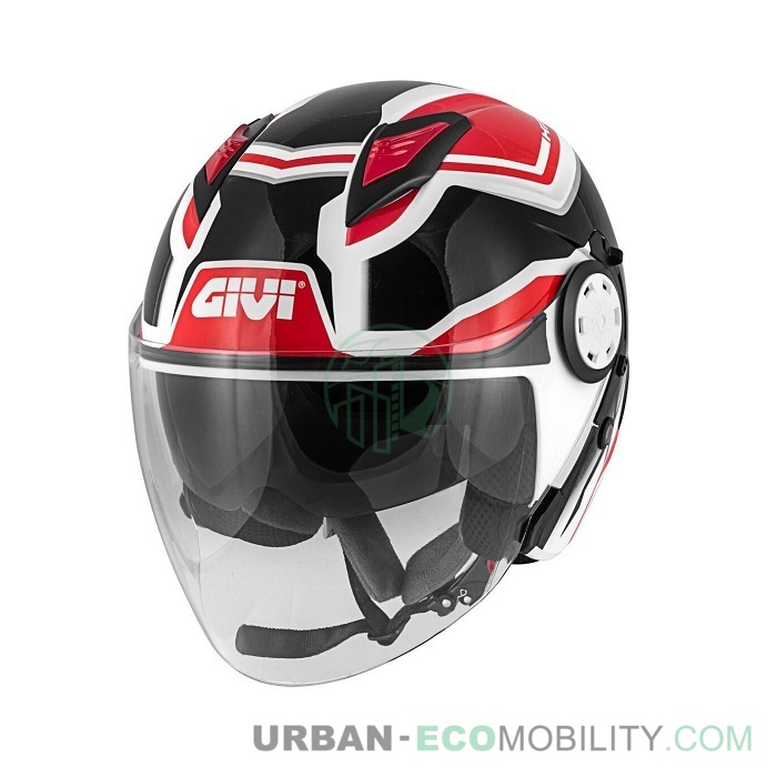 helmet12.3 Stratos Shade White / Black / Red - GIVI