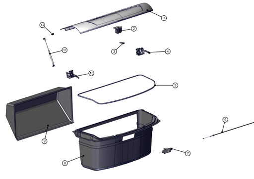 [TAZ ZZ26010350001] Left trunk hinge - TAZZARI