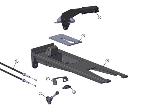 [TAZ ZZ26030261003] Hand brake carrier - TAZZARI
