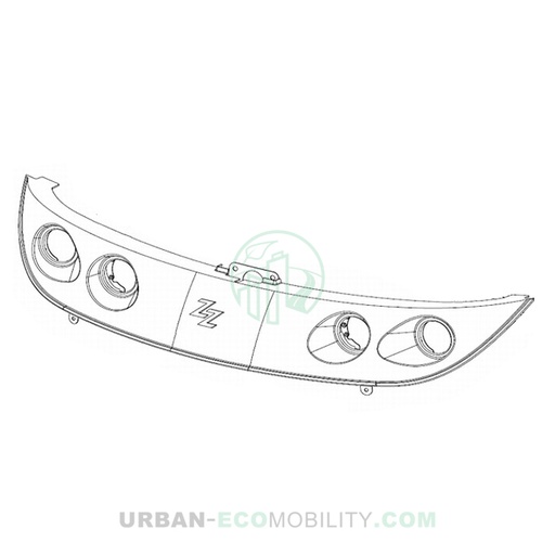 [TAZ ZZ26030449900] Painted fiberglass front bumper cover with supports - TAZZARI