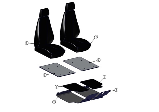 [TAZ ZZ26031011003] Left seat support - TAZZARI