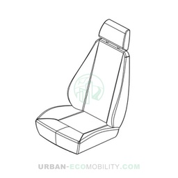 [TAZ ZZ26031430000] Complete reclining black seat - TAZZARI