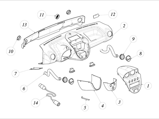 [TAZ ZZ2603302AL00] Steel reinforcement for dashboard - TAZZARI