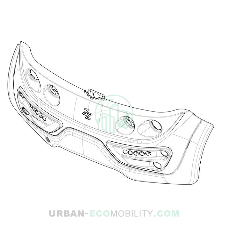 Front bumper assembly with molding URBAN