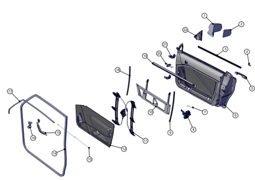 [TAZ ZZ2603441CM00] Additional door frame gasket - TAZZARI