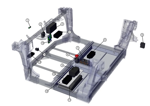 [TAZ ZZ2603471PL00] DC / DC module holder - TAZZARI