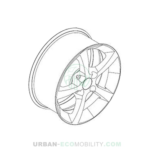 [TAZ ZZ2703005VB00] 15" white alloy rim - TAZZARI