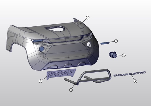 [TAZ ZZ34030021000] Front bumper assembly - TAZZARI