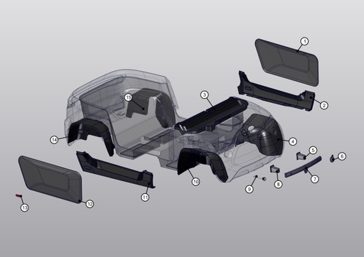[TAZ ZZ3403014PL00] Left front wheel arch - TAZZARI