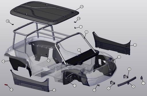 [TAZ ZZ3403118PL00] Left front wheel arch - TAZZARI