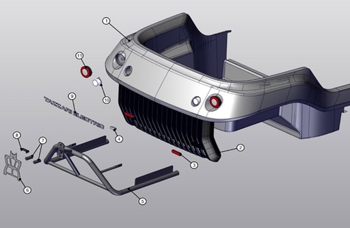 [TAZ ZZ3403125PL00] Rear lower cover - TAZZARI
