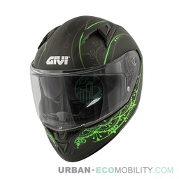 Casque 50.6 Stoccarda Mendhi Lady, Noir mat / Vert - GIVI