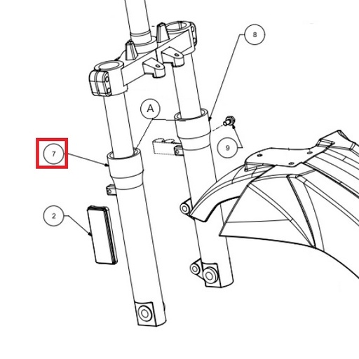 [SIL S02B-52271-01] Front right shock absorber V2.0 - SILENCE