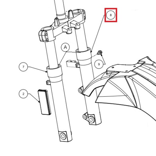 [SIL S02B-52171-01] Front left shock absorber V2.0 - SILENCE