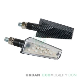 [LAM 8000692900772] Duke, clignotants à led - 12V LED - Carbone - LAMPA