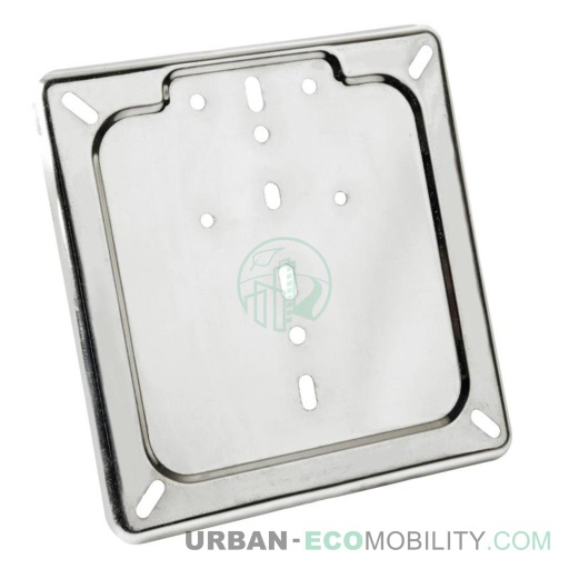 [LAM 90147] Porte plaque en acier inox - Chrome - LAMPA