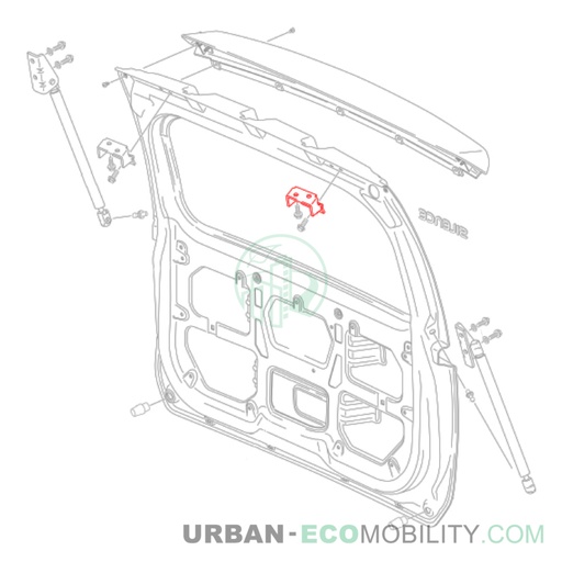 [SIL S04-450001-00] Left door rear hinge - SILENCE