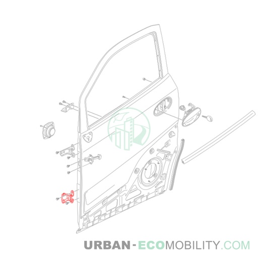 [SIL S04-454201-01] Left door lower hinge - SILENCE