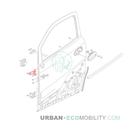 [SIL S04-454202-01] Left door upper hinge - SILENCE