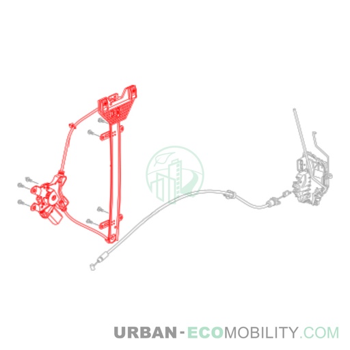 [SIL S04-454410-00] Left window regulator - SILENCE