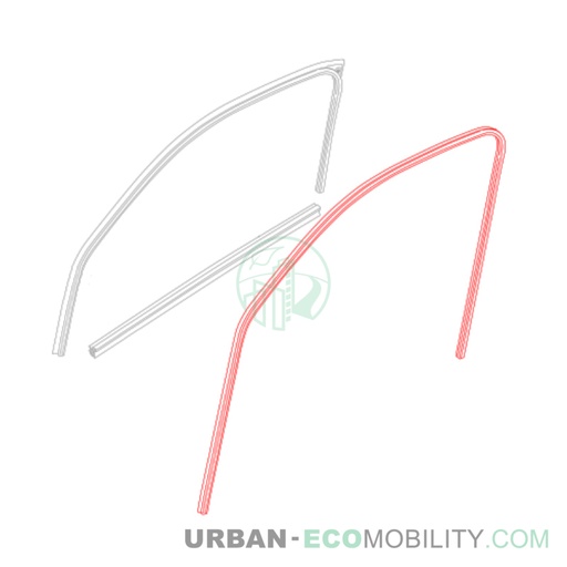 [SIL S04-455004-00] Right window rubber - SILENCE