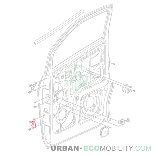 [SIL S04-455201-00] Right door lower hinge - SILENCE