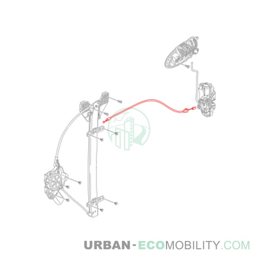[SIL S04-455503-00] Right door opening cable - SILENCE