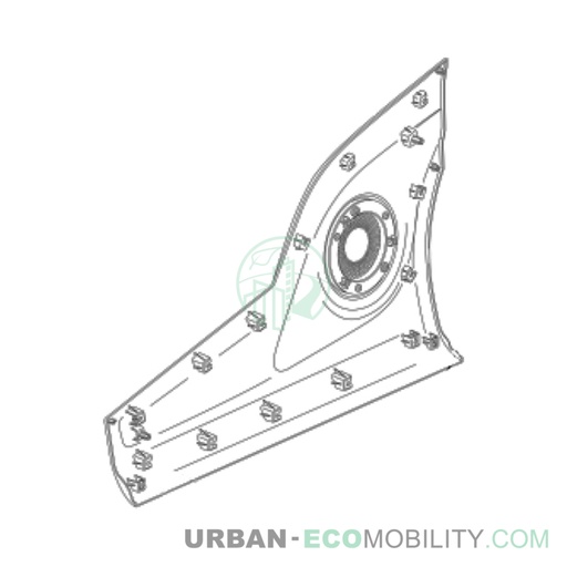 [SIL S04-455607-00] Right door exterior plastic assembly - SILENCE