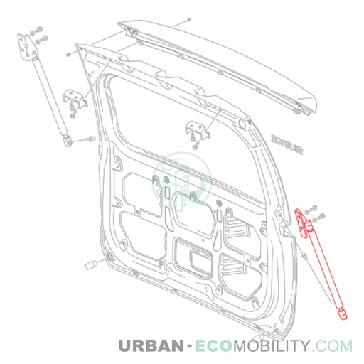 [SIL S04-456100-01] Left trunk cylinder - SILENCE