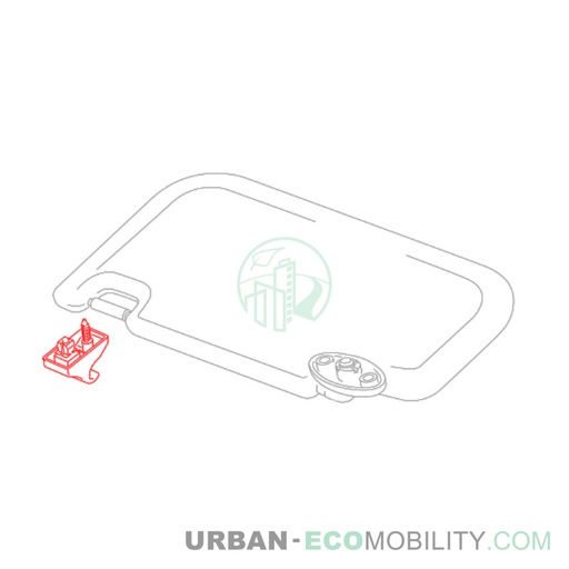 [SIL S04-459005-00] Sun visor hook - SILENCE