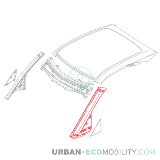 [SIL S04-461004-00] Left windshield pillar exterior cover - SILENCE