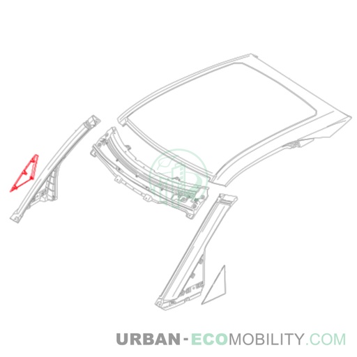 [SIL S04-461008-00] Right front triangle cover - SILENCE