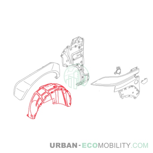 [SIL S04-461013-01] Left front mudguard - SILENCE