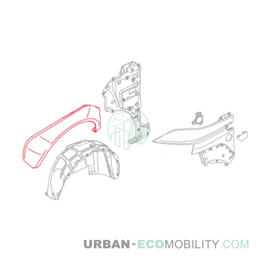 [SIL S04-461014-00] Carénage de garde-boue avant gauche - SILENCE