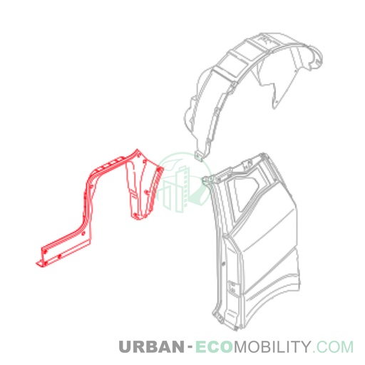 [SIL A SUPP S04-461019-00] Carénage de cadre de portière gauche - SILENCE